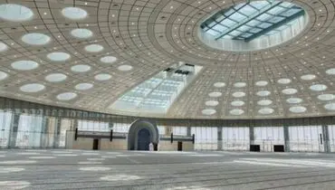 شاهکار مهندسی در عربستان؛ مسجدی بدون ستون + فیلم