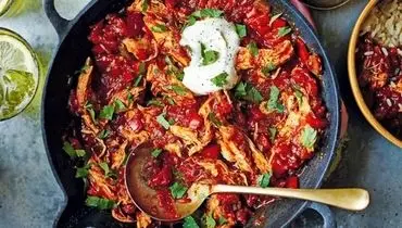 طرز تهیه خورش مرغ مکزیکی خوشمزه و ساده