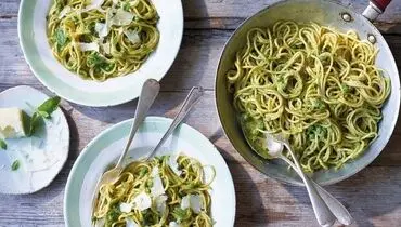 طرز تهیه اسپاگتی نخود فرنگی، متفاوت و خوشمزه