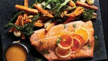 طرز تهیه ماهی سالمون رستورانی با سس پرتقال