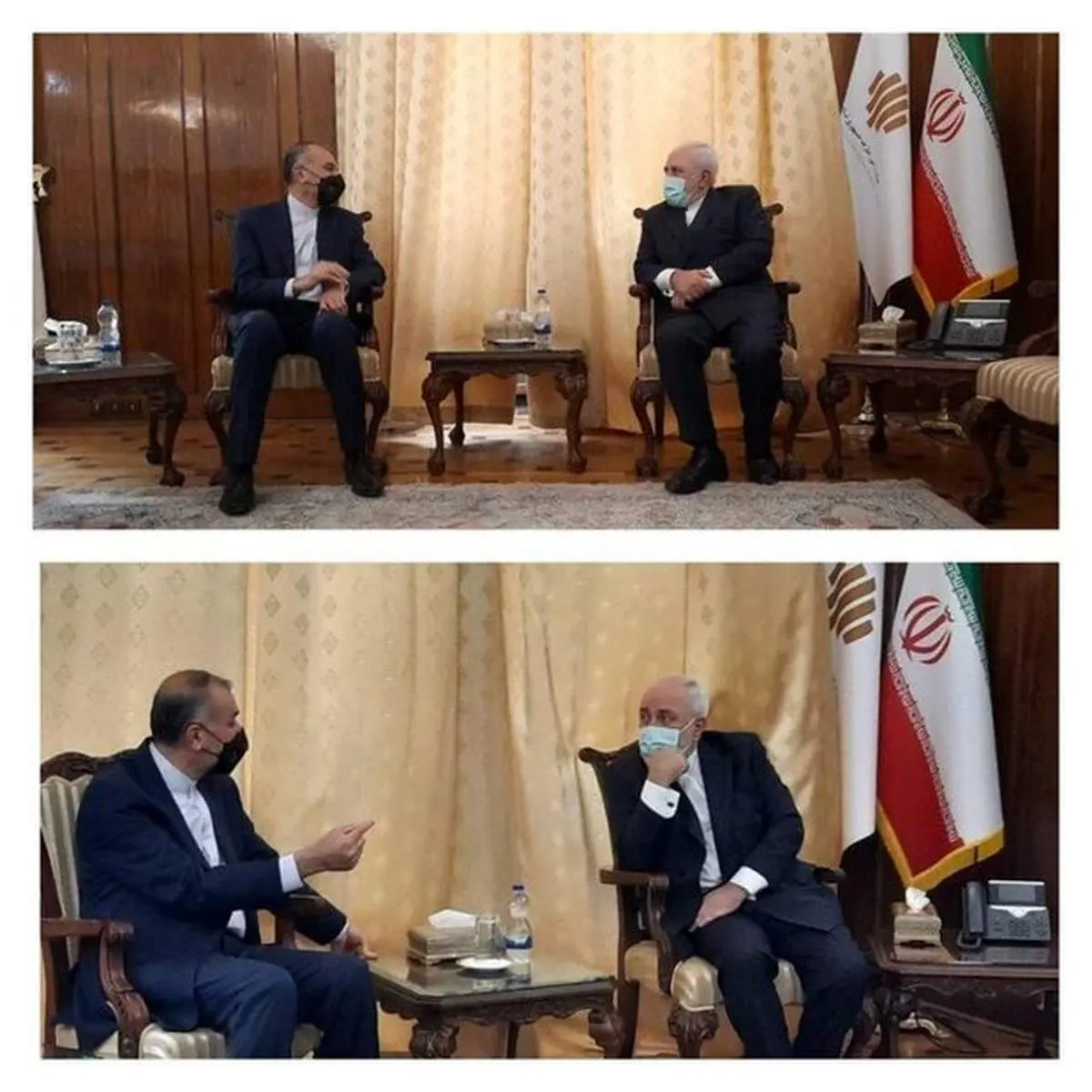 نشست خصوصی ظریف و امیر عبداللهیان