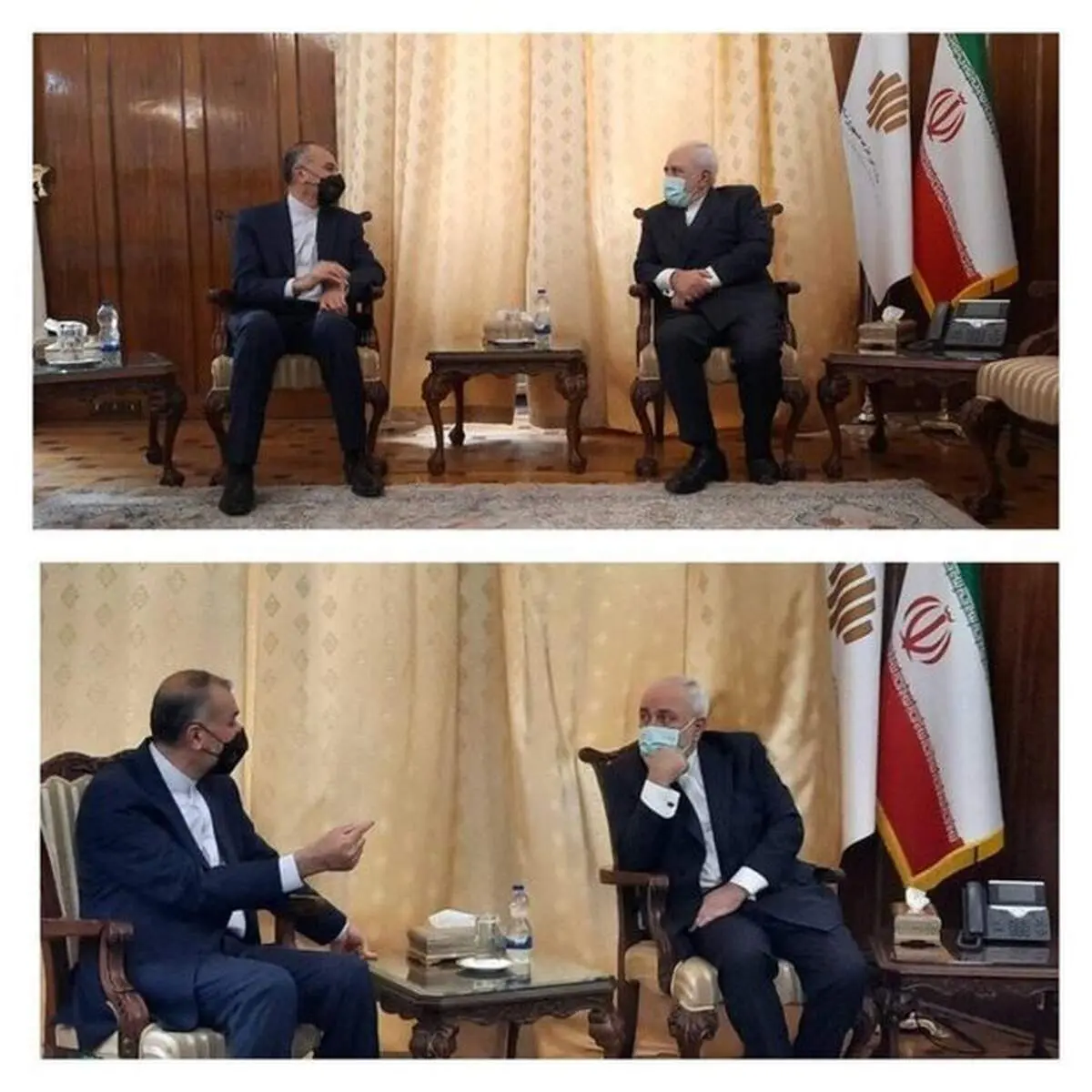 نشست خصوصی ظریف و امیر عبداللهیان