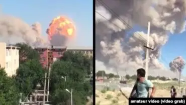 ۱۰ انفجار در انبار مهمات قزاقستان با ۹۰ زخمی و ۹ کشته + فیلم
