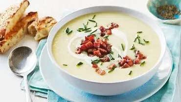 طرز تهیه سوپ سیب زمینی خامه ای مجلسی