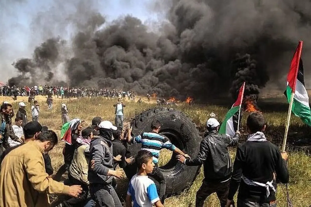 صهیونیستها ۱۰ فلسطینی را در نزدیک مرز غزه زخمی کردند