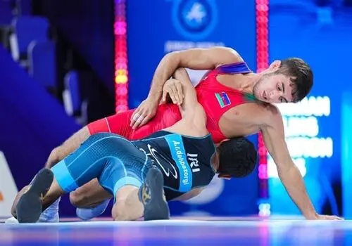 فریاد شادی صورت زخمی ایران پس از طلای المپیک+ عکس