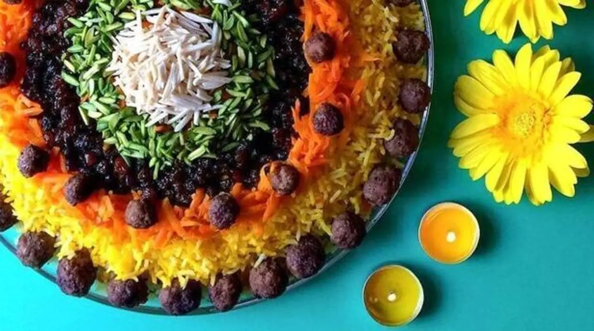 طرز تهیه ساطری پلو خراسانی با گوشت قلقلی و کشمش