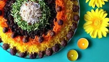 طرز تهیه ساطری پلو خراسانی با گوشت قلقلی و کشمش