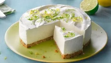 طرز تهیه چیزکیک لیمویی بدون ژلاتین با سس