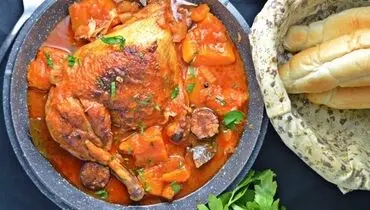 طرز تهیه خورش کدو حلوایی مجلسی با مرغ