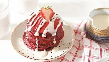 طرز تهیه پنکیک ردولوت خوشمزه و لذیذ
