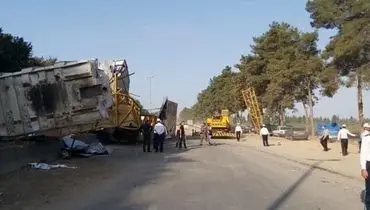 سقوط پل عابر پیاده در جاده گرگان به کردکوی + تصاویر