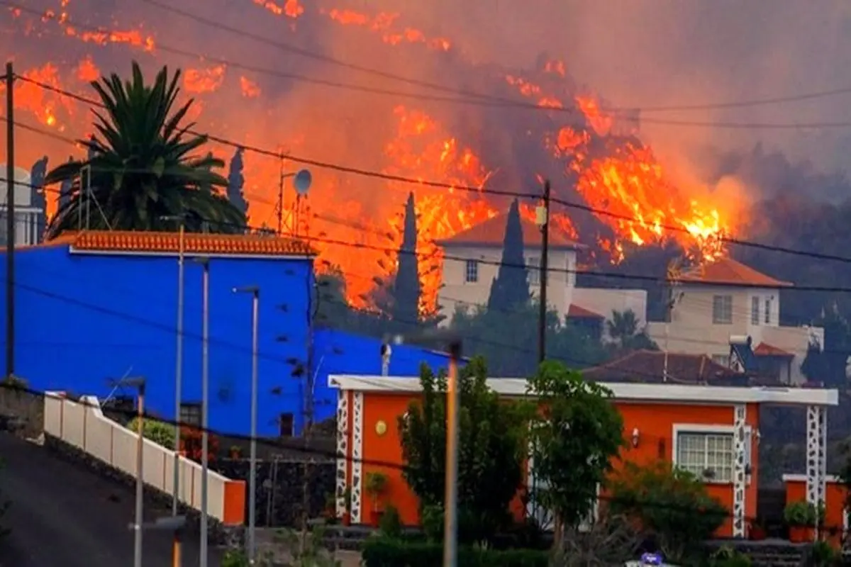 تخریب ۱۶۶ خانه در اسپانیا در پی فوران آتشفشان+فیلم