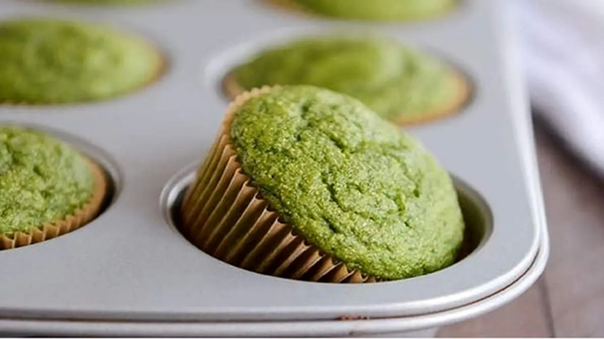 طرز تهیه کاپ کیک اسفناج با شکلات تلخ