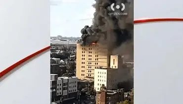 آتش سوزی مهیب در بیمارستان «سنت جونز» در نیویورک + فیلم