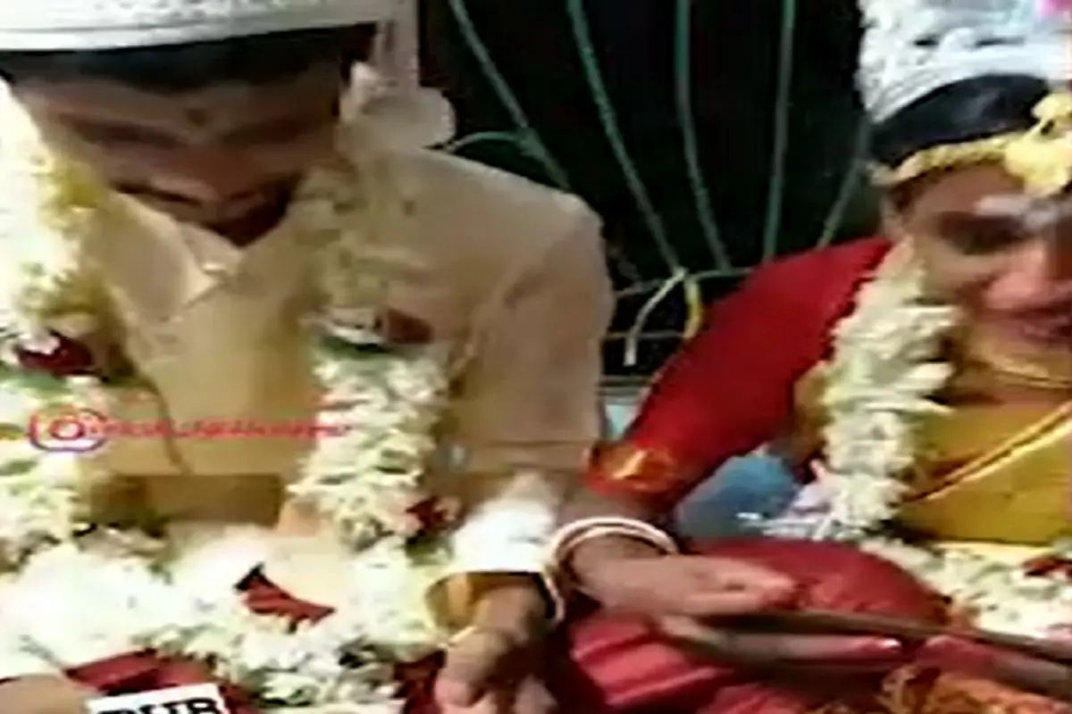 ویدئوی پربازدید از بازی کردن عروس و داماد در وسط جشن عروسی