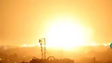 لحظه حمله هوایی رژیم صهیونیستی به غزه+ ویدئو