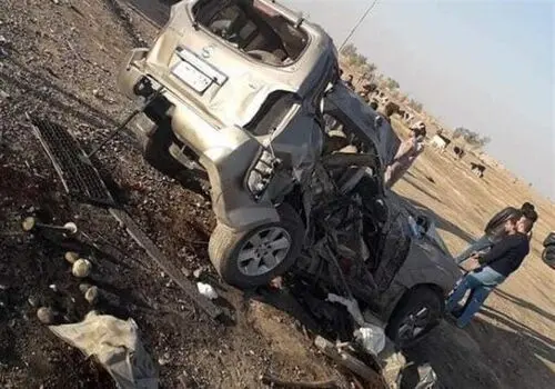 جان باختن یک مقام سازمان هواشناسی در سانحه رانندگی
