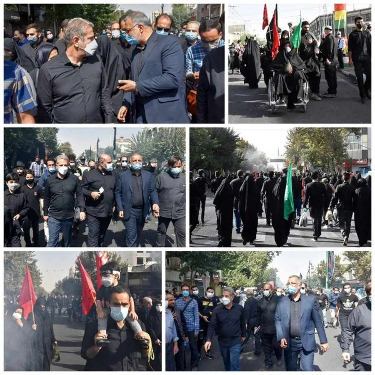 حضور شهردار مردمی شهر تهران در مسیر پیاده روی جاماندگان اربعین حسینی با همراهی شهردار منطقه ۱۴ در محور ۱۷ شهریور