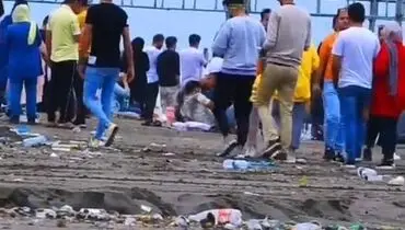 نمونه احترام مردم و گردشگران به محیط زیست در ساحل شمال+ فیلم