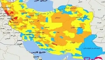 رنگ‌بندی کشور از نظر وضعیت کرونایی اعلام شد، از شنبه ۲۴ مهر ۱۴۰۰ + نقشه کرونایی و اسامی شهر‌های قرمز