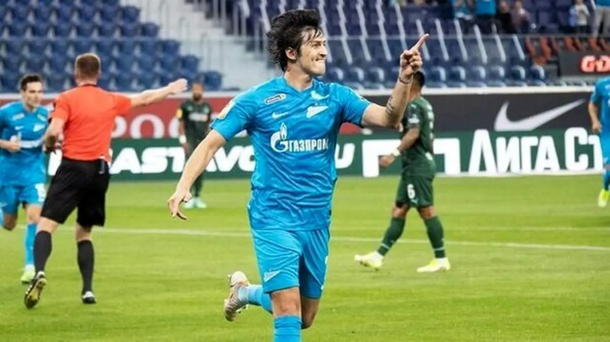 اخراج سردار آزمون در دیدار زنیت و سوچی +فیلم