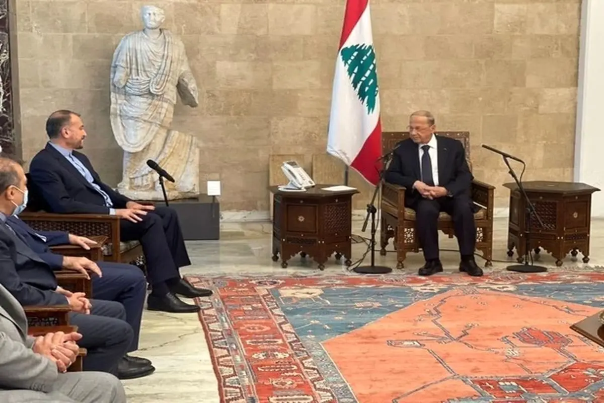 وزیر امور خارجه ایران با رئیس‌جمهور لبنان دیدار کرد
