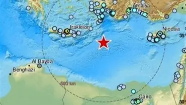 زمین لرزه ۶.۴ ریشتری در دریای مدیترانه + فیلم