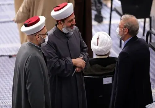 قاب تاریخی رهبر شهید انقلاب و شهید لاریجانی