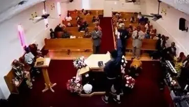 لحظه نفس گیر حضور مجرم مسلح در کلیسا+ فیلم