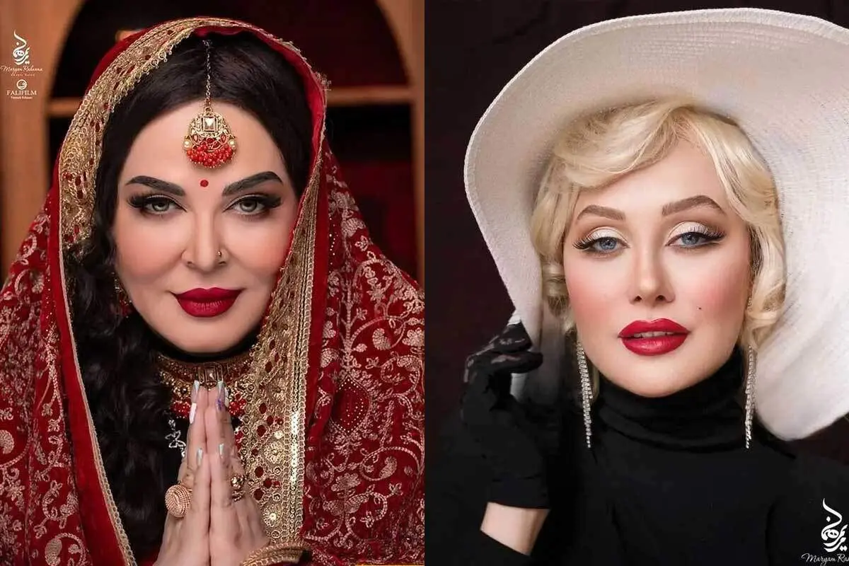 گریم بازیگران ایرانی با الهام از چهره‌های مشهور جهان+عکس