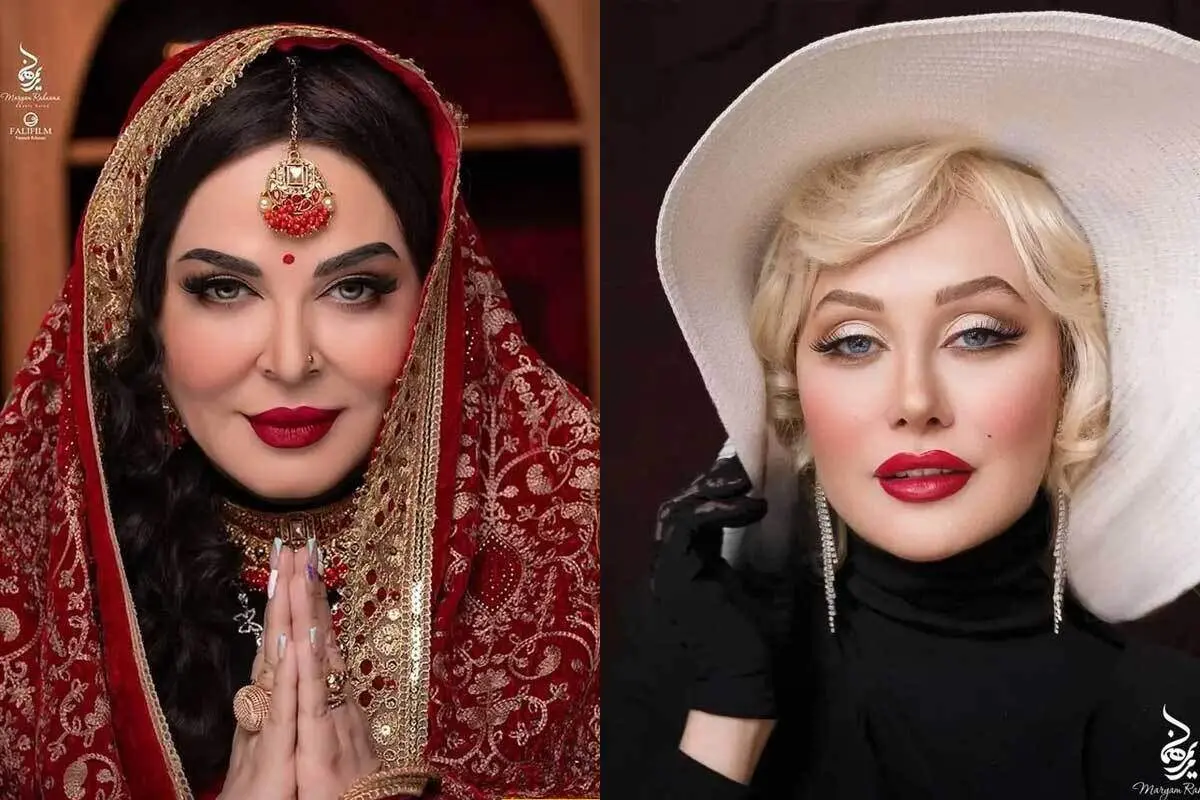 گریم بازیگران ایرانی با الهام از چهره‌های مشهور جهان+عکس