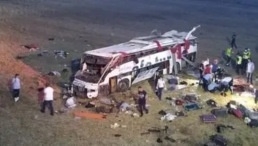 کشته و زخمی شدن ۲۲ نفر در واژگونی سرویس مدرسه در ترکیه +فیلم
