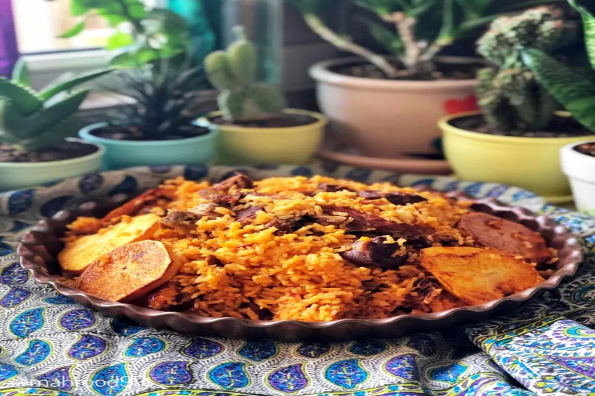 آماده سازی و پخت پلوی چکدرمه با گوشت گوسفندی | غذای سنتی ترکمن ها