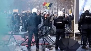 اعتراضات به محدودیت‌های کرونایی در بلژیک به خشونت کشیده شد