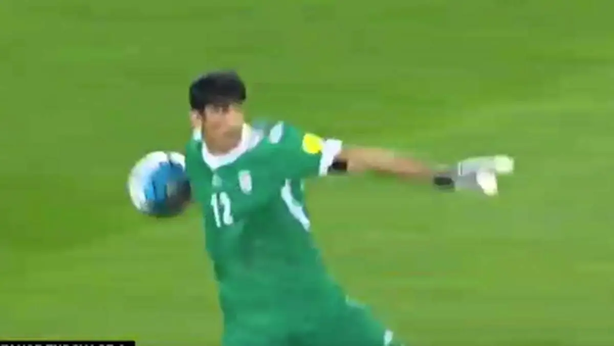 ثبت پرتاب دست بیرانوند در کتاب گینس+ فیلم