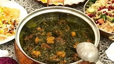 خورشت آلو اسفناج