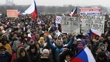 تظاهرات علیه محدودیت های کرونایی در جمهوری چک