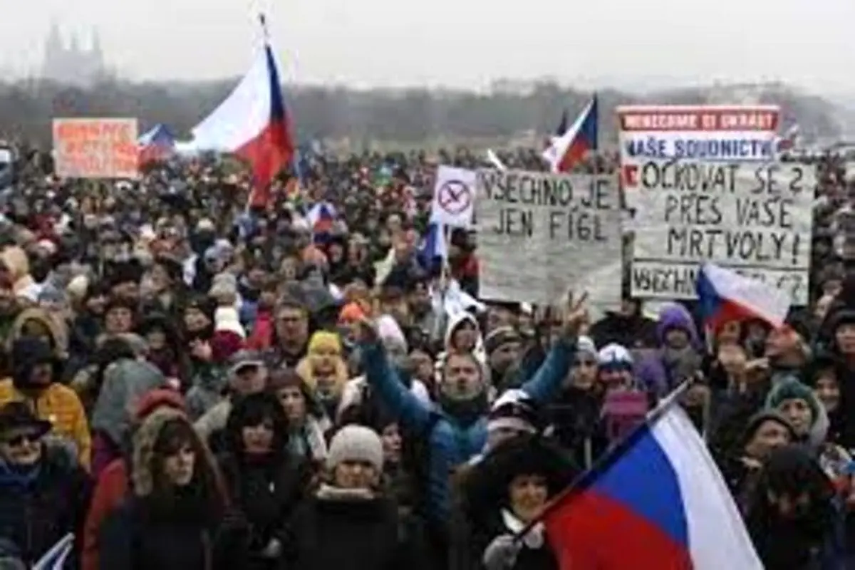 تظاهرات علیه محدودیت های کرونایی در جمهوری چک