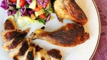 آموزش تصویری طرز تهیه مرغ بریان