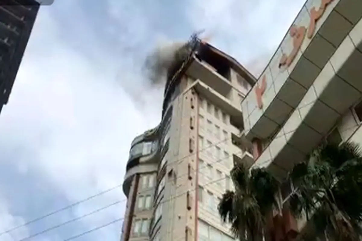 تراژدی غمگین آتش سوزی برج ها در مازندران / هتل صدف در آتش می شوزد+ فیلم