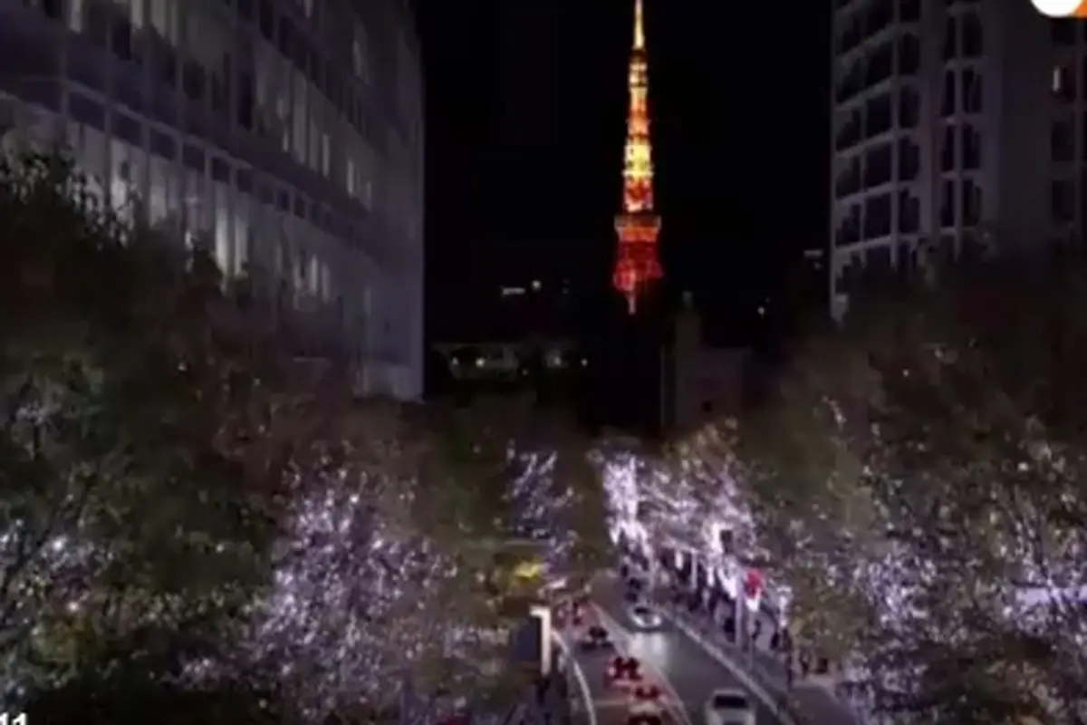 استقبال تماشایی توکیو از تعطیلات کریسمس؛ نورپردازی جالب در شهر+فیلم