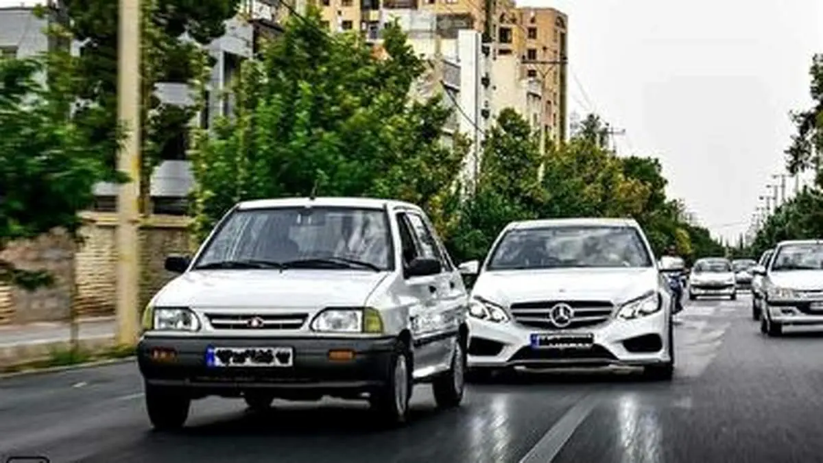 کل کل پراید با بنز + فیلم