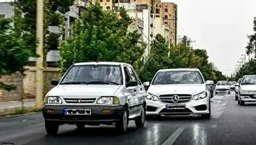 کل کل پراید با بنز + فیلم