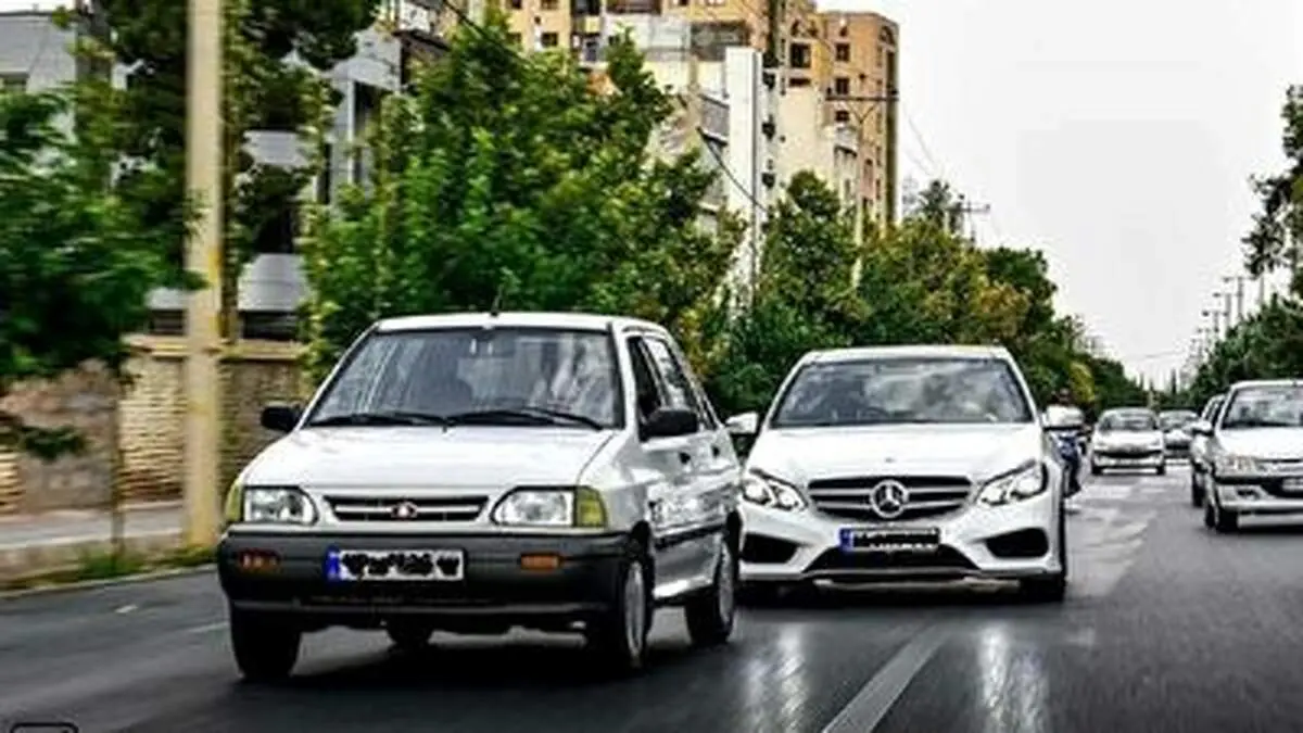 کل کل پراید با بنز + فیلم