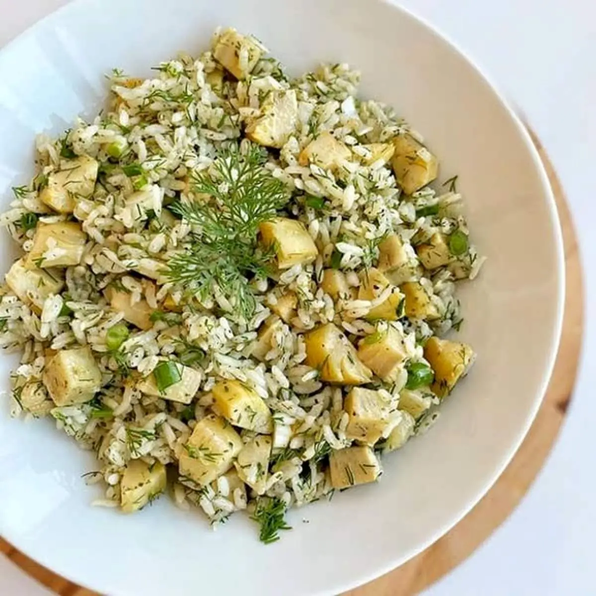 طرز تهیه پلو کنگر فرنگی