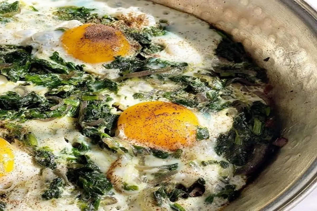 طرز تهیه نرگسی اسفناج ساده