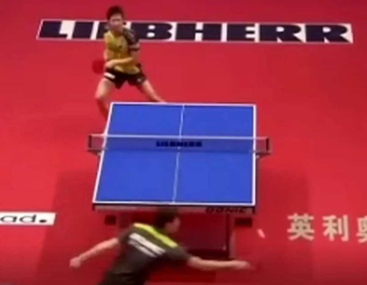 یک رالی هیجان‌انگیز و تماشایی در تنیس روی میز+فیلم