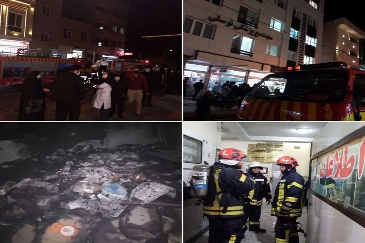 ۳۰ پزشک و بیمار در تربت حیدریه از میان آتش سالم بیرون آمدند