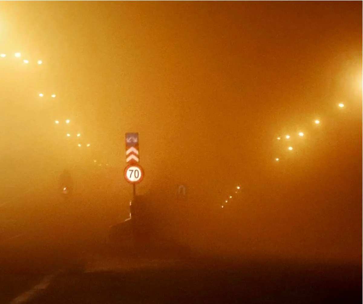 زنجان غرق در مه